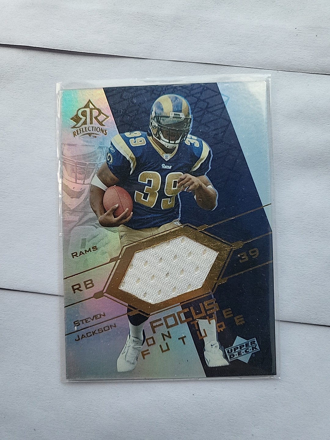 Steven Jackson Upper Deck Reflections Focus on the Future Jerseys Gold #FOSJ Base