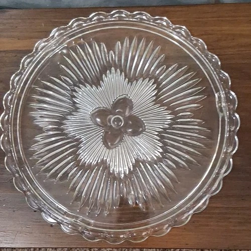 Vintage Federal Glass "Petal" Serving Platter