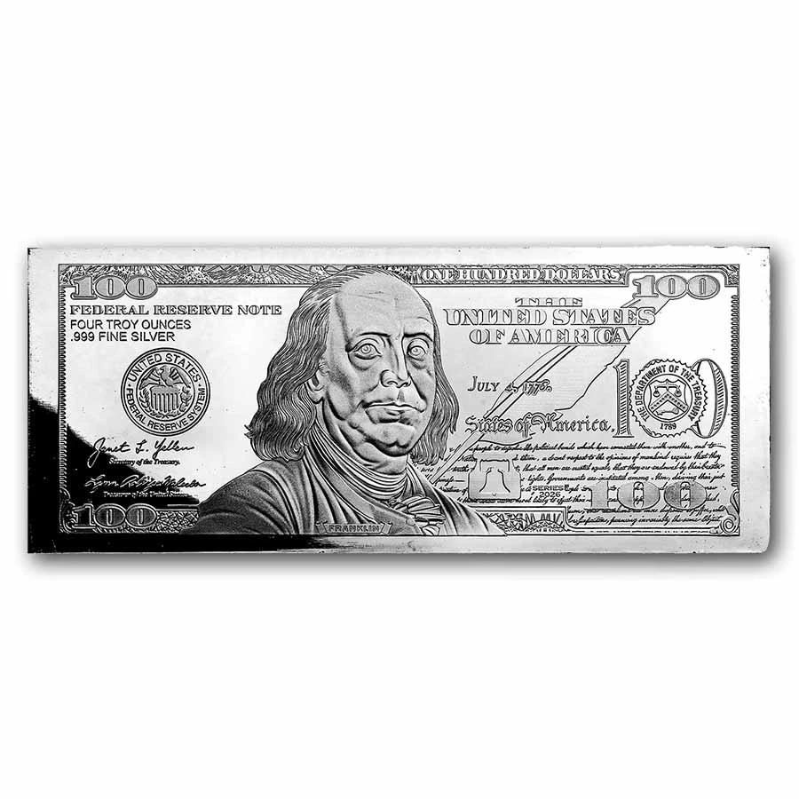 100 Bill Silver Bar for sale | eBay