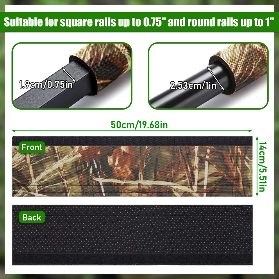 3PCS Non-Slip Camo Tree Stand Rail Pads, Treestand Shooting Rail Padding Easy... - Image 2 of 4