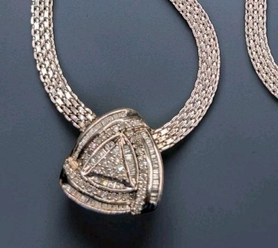 Sterling Silber echter Diamant Anhänger Kette Halskette 17'' tolles Geschenk