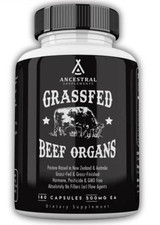 Ancestral Supplements Grass Fed Beef Organ Supplement - Non-GMO, 180 Capsules US