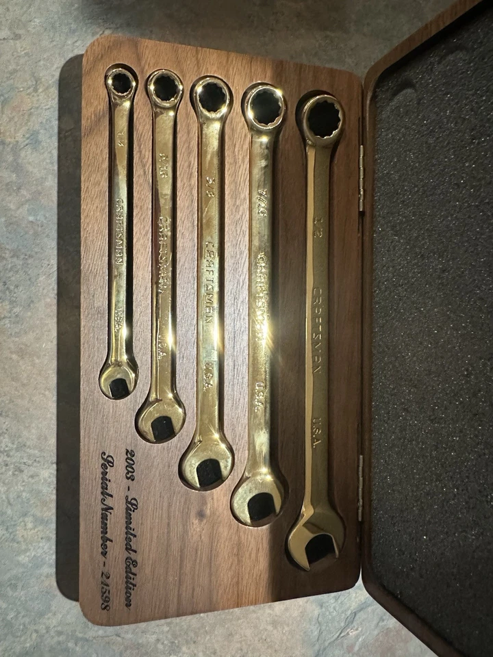 JUEGO DE LLAVES DE COLECCIONISTA CRAFTSMAN CHAPADO EN ORO 22K 2003 EDICIÓN LIMITADA Foto 3 de 4