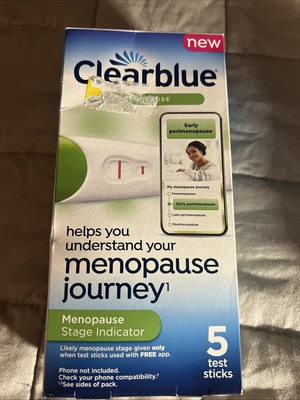 New Clearblue Menopause Stage Indicator 5 Test Sticks Test Exp 6/2026  .W