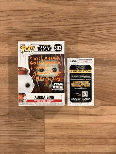 JSA COA Jaime King signed Aurra Sing Funko Pop Star Wars the Clone Wars Orange
