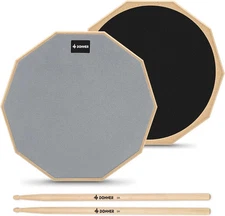 Donner Drum Practice Pad 8 Inches, Silent 8 inch, Grey
