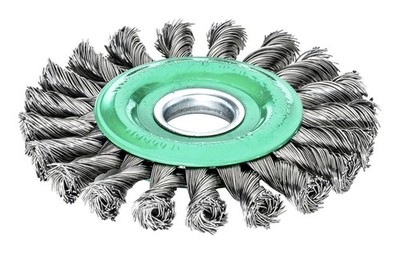 Lessmann Rundbürste Edelstahl 115 x 12 mm, gezopft 0,5 mm - 472.811