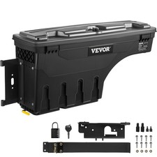 Truck Bed Storage Box Lockable Lid Waterproof Abs Wheel Well Tool Box 6.6