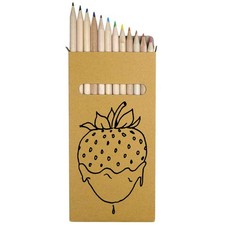 12 x 'Strawberry In Cream' Long 178mm Coloured Pencils / Pencil Set PE00048037 