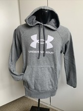Under Armour men  s size medium gray long sleeve hoodie sweatshirt