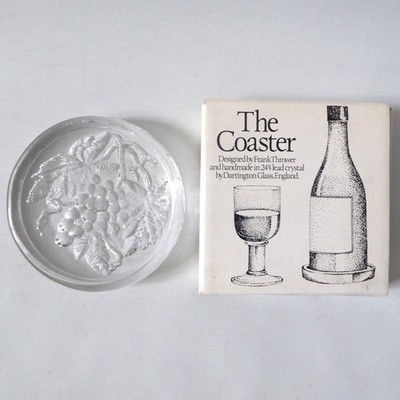 Dartington FT332 The Coaster, Kristallglas Frank Thrower Box, Weinflasche Traube