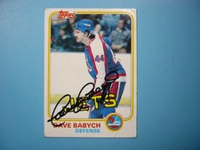 1981/82 TOPPS NHL HOCKEY CARD #1 DAVE BABYCH ROOKIE RC VG SHARP AUTO AUTOGRAPH