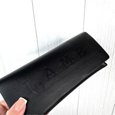 L.A.M.B. Magnetic Black Eyeglass/Sunglasses Case Semi-Hard Leather