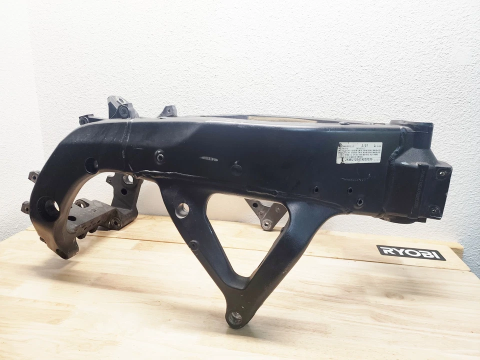 06 07 YAMAHA YZF R6 OEM cuadro principal chasis 2006 2007 YZF-R6 2C0 carrera recta Foto 4 de 4