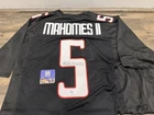 Patrick Mahomes signed custom XL Texas Tech Jersey 5 Star Cert COA. NCAA NFL KC