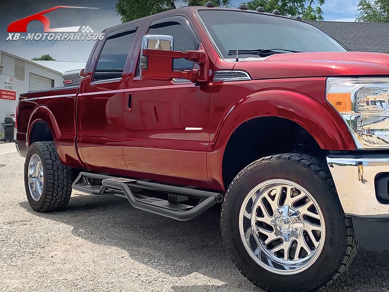 Side Step Running Boards For 99-2016 Ford F250 F350 Super Cab Two Stairs Design