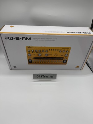 Behringer RD-6-AM 16-Step Sequenzer 8 Drum Sounds Analog Drum Machine Gelb