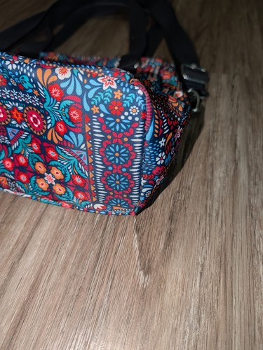 Kipling Felicity Schultertasche Handtasche Dizzy Darling Floral mit Affe Schlüsselanhänger - Bild 5 von 23