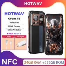 HOTWAV Cyber 15 IP68 Phone Dual Screen 200MP PixSmart 6.6'' FHD+120Hz 24GB+256GB