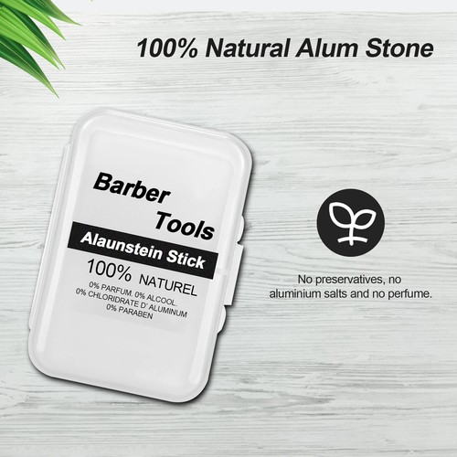 Alum Stone 100% Natural Odourless After Shave Deodorant Alternative Soothes E3O7 - Picture 2 of 12
