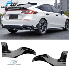 Fits 22-24 Honda Civic Hatchback Mugen Rear Bumper Lip Apron Valance Gloss Black