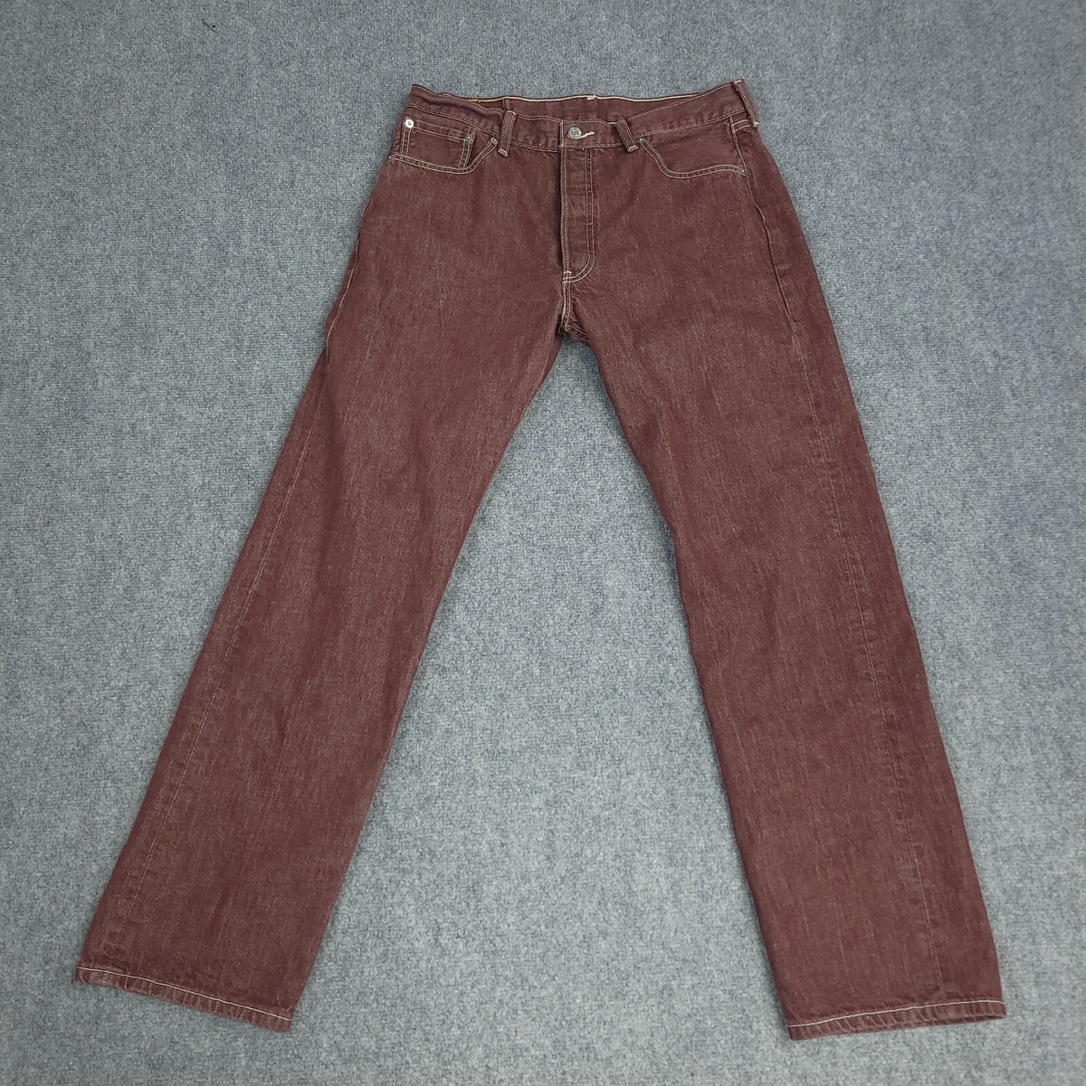 Levi's 501 XX jeans mens W36 L34 Maroon Denim Straight leg Levi's 501 XX jeans mens W36 L34 Maroon Denim Straight leg