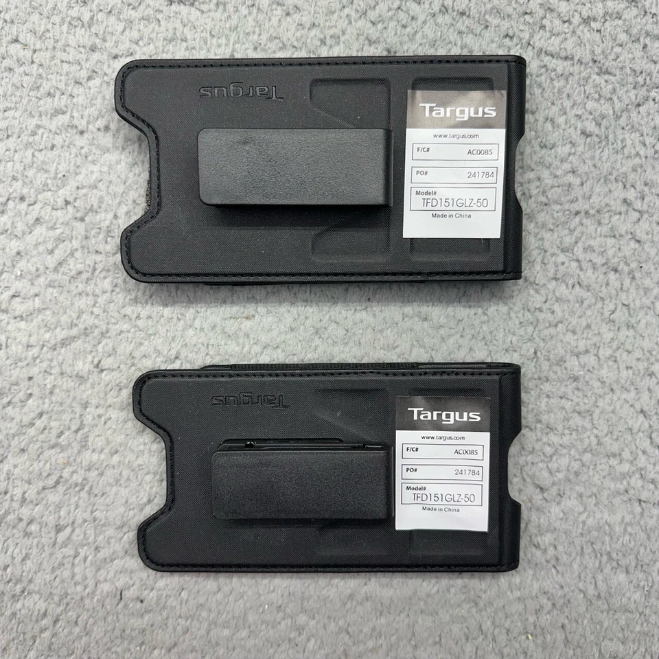 (2) Fundas de teléfono con clip de cinturón universales listas para el campo Targus de cuero TFD151GLZ 4,7” Foto 3 de 4