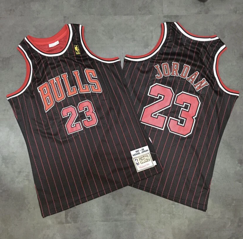Michael jordan cheap striped jersey