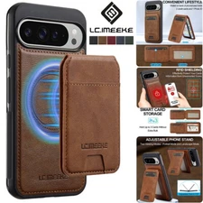 MagSafe Magnetic Leather Wallet Case for Google Pixel 8/7A/8A/9A/10 Pro XL Cover