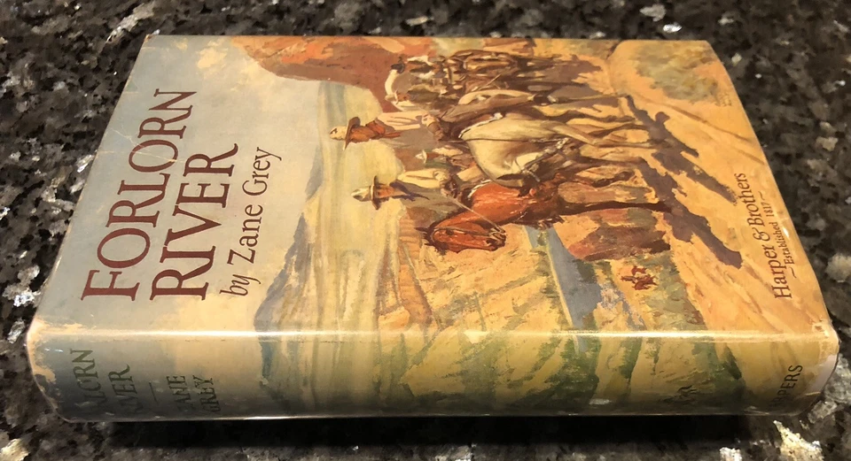 ZANE GREY, FORLORN RIVER 1927, 1st edition estate Copy signed, VG++ - Image 2 of 4