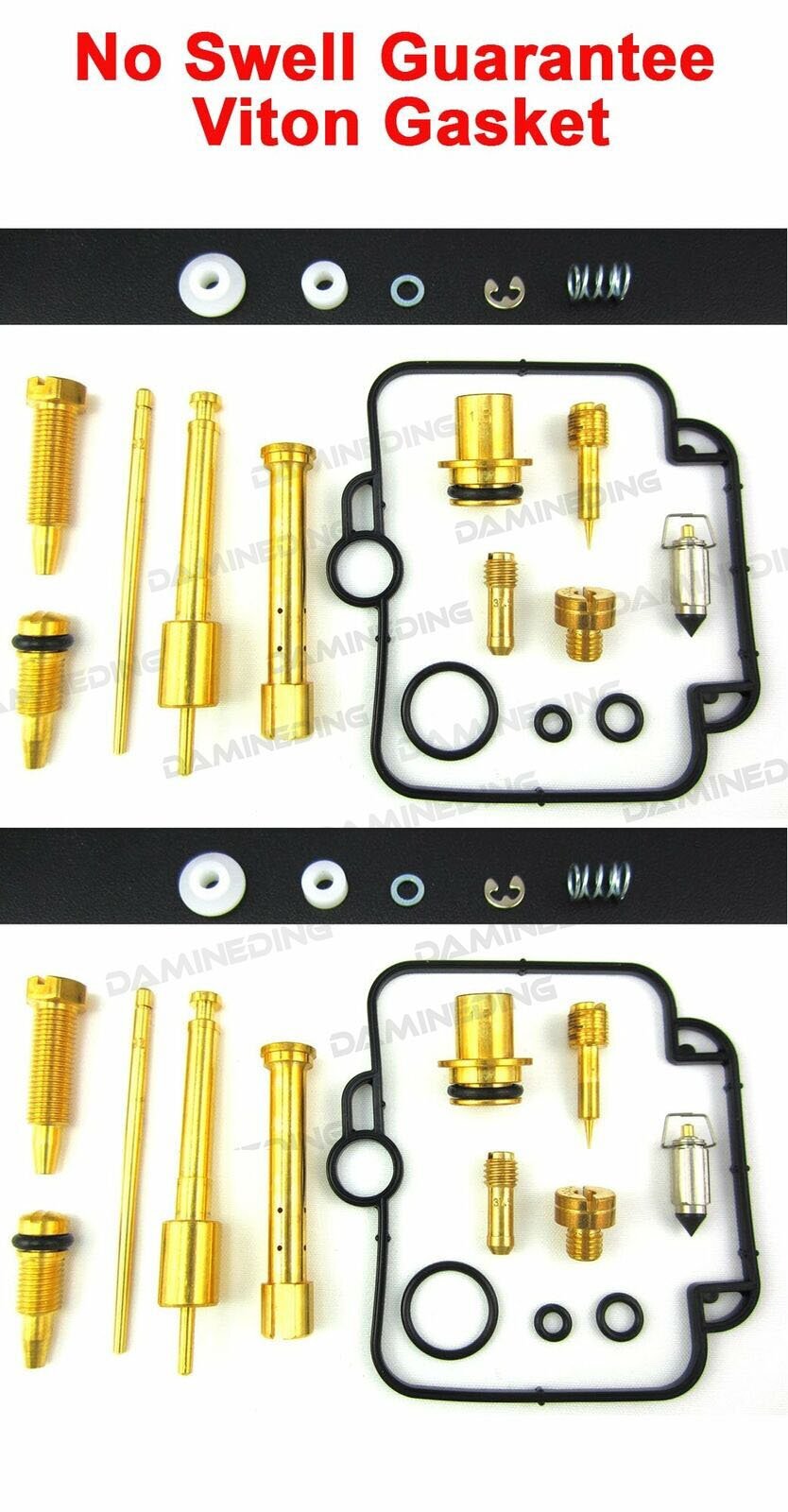 Partscollect Carburetor Rebuild Kit (2-Pack) For Suzuki DR250SE, GS500E, GSX1100G – Jets, Needle, Seat & More