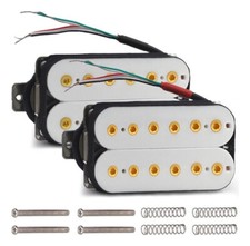 Vintage Alnico 5 humbucker split neck 7.5K/bridge 15K guitar pickup black/white