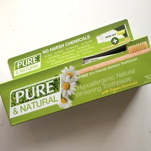 Pure Natural White Glo Natural Whitening Toothpaste Hypoallergenic Toothbrush Ebay