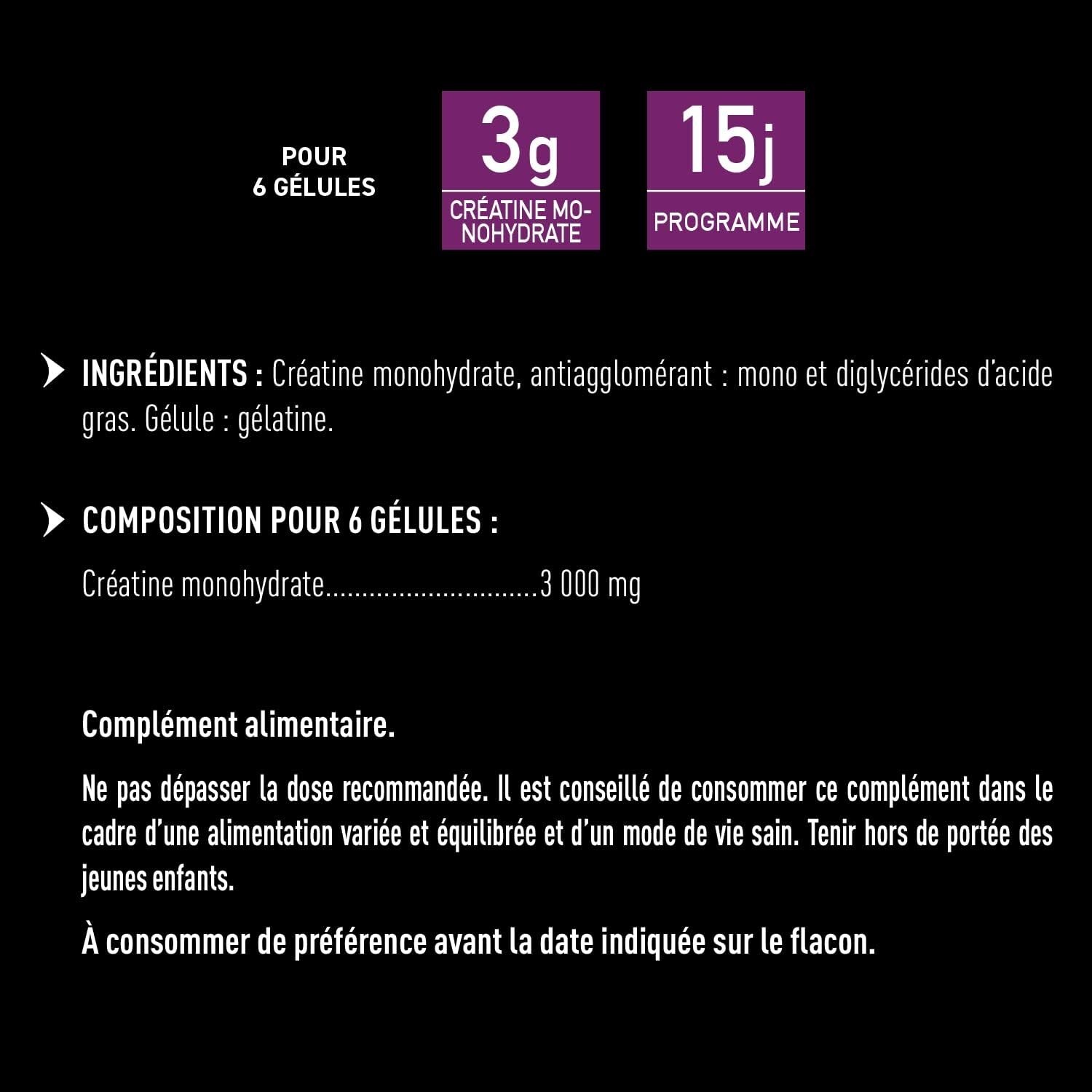 Créatine monohydrate EAFIT pure poudre musculation performance physique et force athlétique - 4