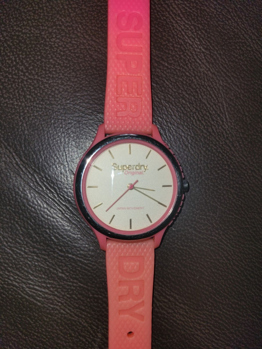 NEON PINK SUPERDRY WATCH SEE PICS UK