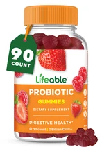 Lifeable Probiotic - Great Tasting Berry Flavor Gummy - 90 Count