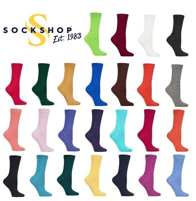 Womens Bamboo Socks Colour Burst with Smooth Toe Seams in a 1 Pair Pack SOCKSHOP