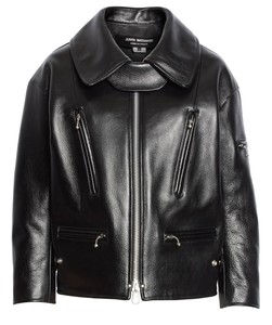 comme de garcon leather jacket