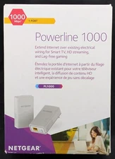 Netgear Powerline 1000 PL1000-100PAS Wireless Network Extenders White COMPLETE!!
