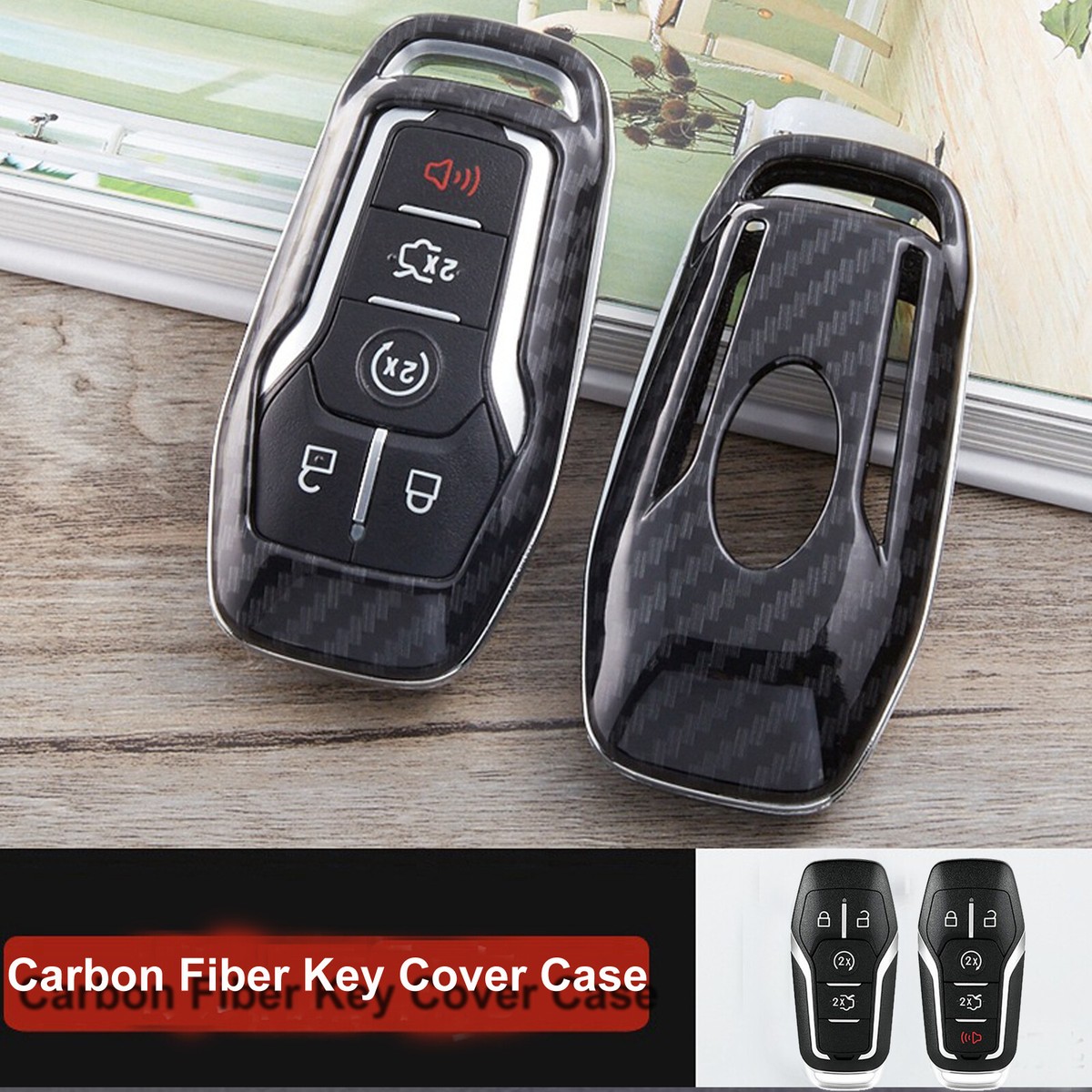 MadLoN Fit For Ford Mustang Mach-E 2021-2022 Carbon Fiber Pattern Key Cover, Car Key Case, Car Decoration - Foto 11