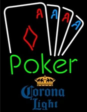 10" Vivid LED Poker Tournament Game Crown Light Neon Sign Lamp Decor Man Cave LJ