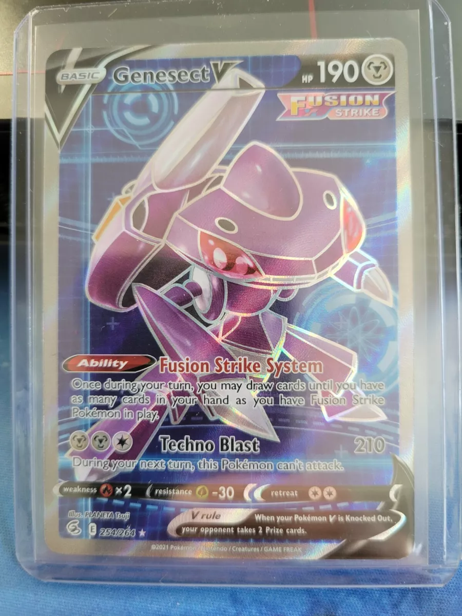 Genesect V 254/264 Fusion Strike Full Art Pokemon Card Near Mint