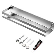 Wall Mounted Spice Rack Stainless Steel Kitchen Organizer Shelves