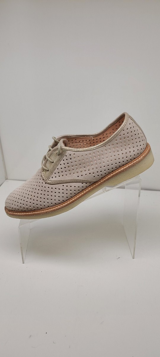Johnston & Murphy Suede Beige Gold Perforated Leather  display picture 2