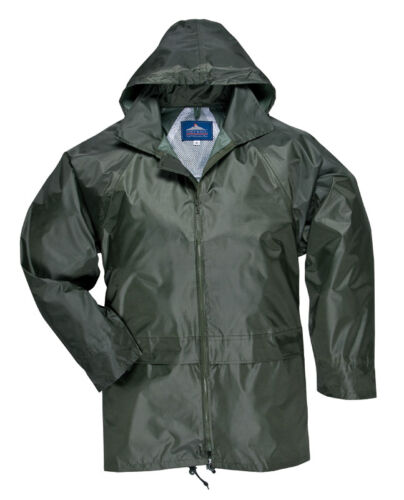 PORTWEST WATERPROOF RAIN JACKET OVER COAT MAC OLIVE GREEN S M L XL XXL 3XL 4XL - Picture 1 of 1