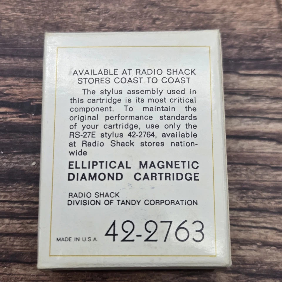 Realistic by Shure Elliptical Magnetic Diamond Cartridge NOS 42-2763 - Image 2 of 4