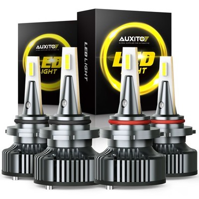 AUXITO 9005 9006 Combo LED Headlight Kit Bulb High Low Beam 6500K White 160000LM