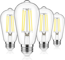 4-Pack Vintage Edison LED Bulbs, 60W Equivalent, 850LM 6W Edison Light Bulb Dayl