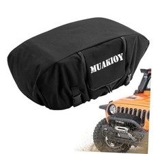 Black Waterproof Winch Cover  Large for 12000-17500lb 900D  With Window  Black