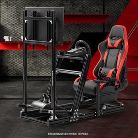 Zootopo 4080Aluminum F1 Racing Simulator Cockpit With Seat TV Stand Fit Logitech